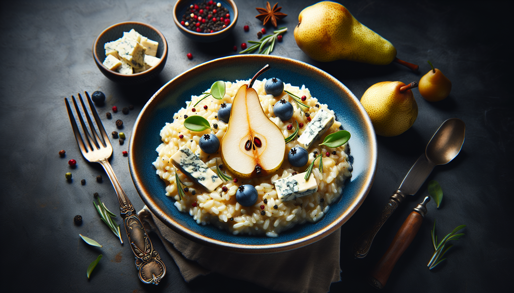 risotto alle pere e gorgonzola